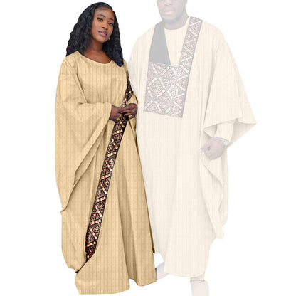 Kaftan Asoebi Muslim Women Long Dresses Robe Matcg Men sets CC081