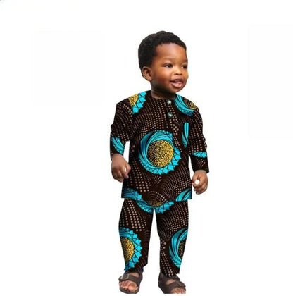 African Clothes Ankara Print Shirt and Pants 2 Pieces Sets