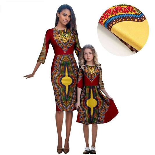 African Print Dresses for Women and Girls Outfits