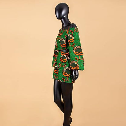 African Clothes Sexy Crop Top and Shorts  Ankara Print Outfits