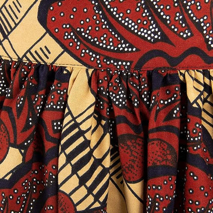 Women African Clothes Ankara Print Crop Top and Long Skirt Attire