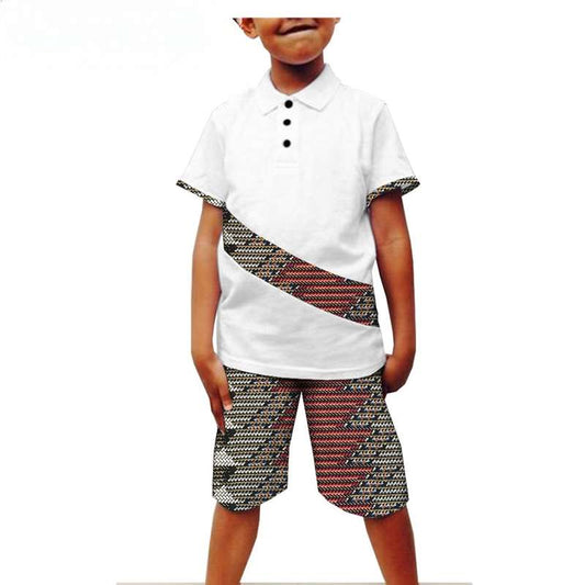 Boys Outfits Casual Short Sleeve Top Shirts and Half Pants Sets