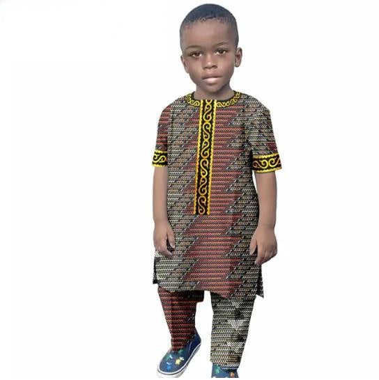 African Clothes Casual Cotton Ankara Print Top and Pant Sets