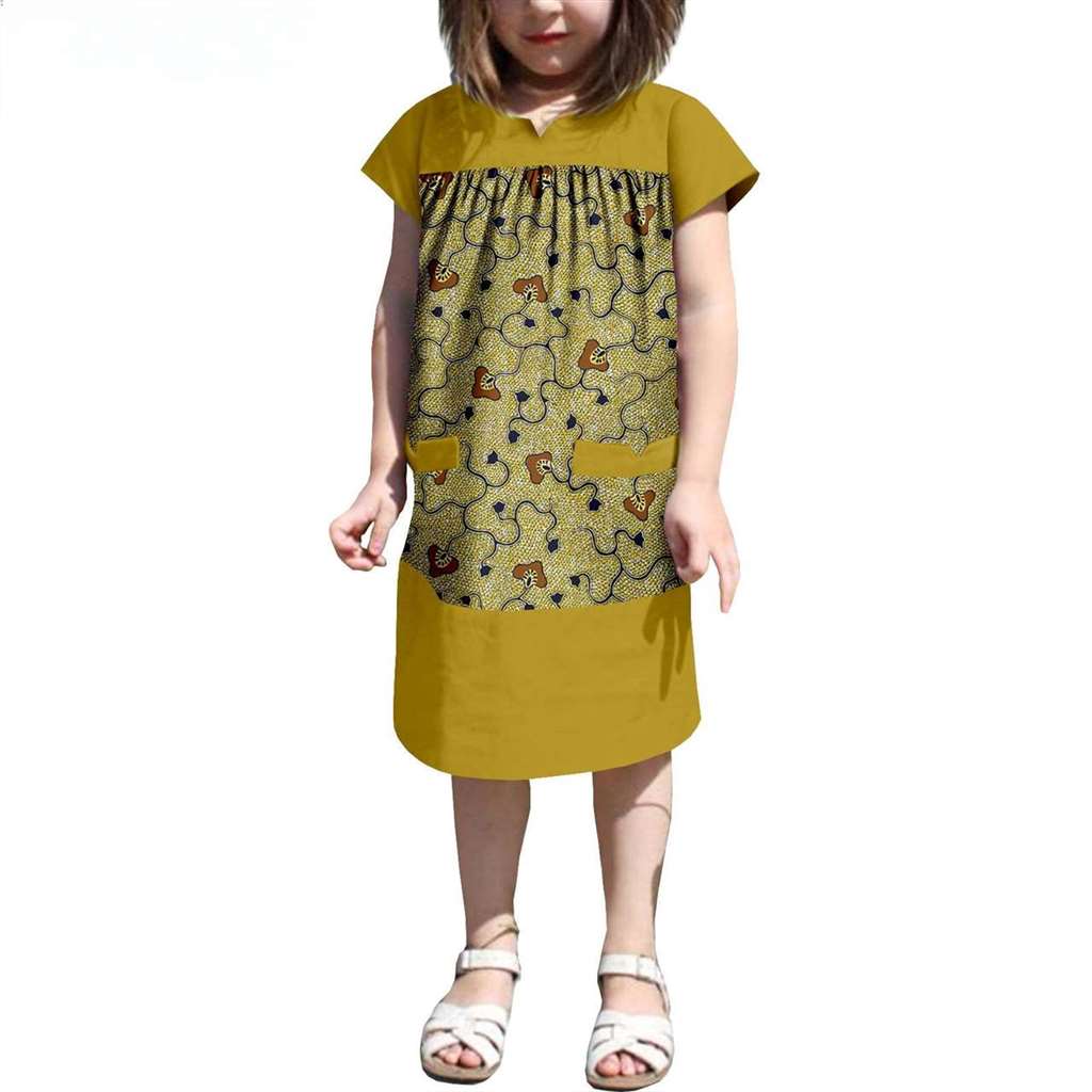 Dresses for Girls Long Shirt Summer Casual Outfits KID053