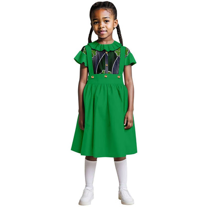 Cotton Ruffle Sleeve Top and Skirt Sets Girl Outfits Outerwear