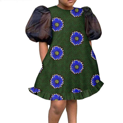 African Clothes Customized Ankara Print Knee-length Dresses