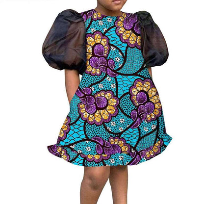 African Clothes Customized Ankara Print Knee-length Dresses