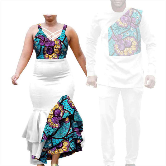 Couples Clothes long Dresses Shirts and Pants Outfits sets CC015-1