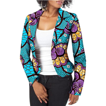 African Women Jacket Coat Wax print Top Ankara Clothing CJ002