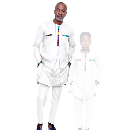 Father and Son Outfits Top Shirt and Pant Sets Outerwear FM017-1