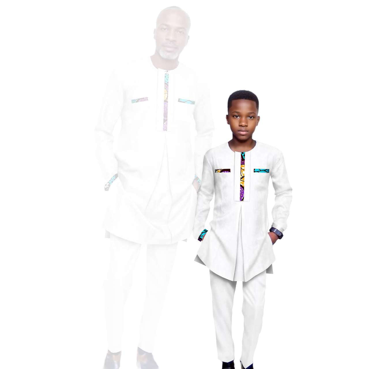 Father and Son Outfits Top Shirt and Pant Sets Outerwear FM017-1