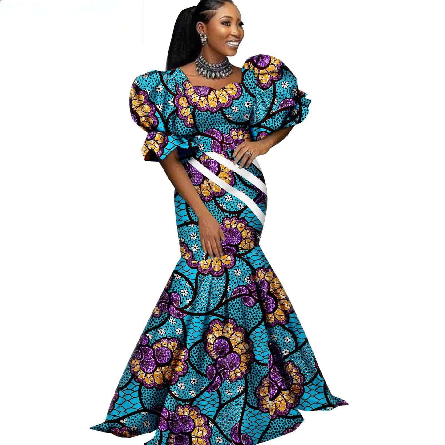 African Couple Clothes women Print Dresses Wedding Men Suits CC027-1