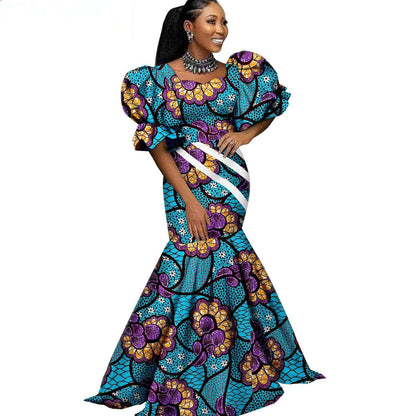 African Couple Clothes women Print Dresses Wedding Men Suits CC027-1