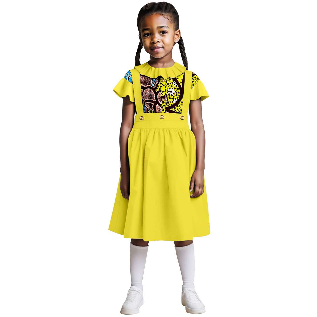 Cotton Ruffle Sleeve Top and Skirt Sets Girl Outfits Outerwear