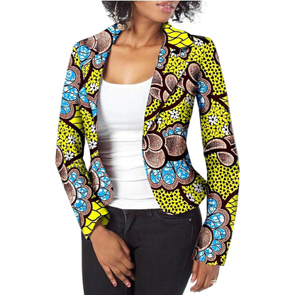 African Women Jacket Coat Wax print Top Ankara Clothing CJ002