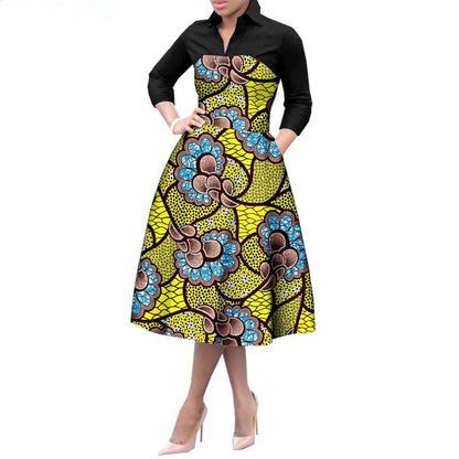 Couples African Clothes Women Dresses with Men suits CC006-1