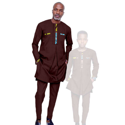 Father and Son Outfits Top Shirt and Pant Sets Outerwear FM017-1