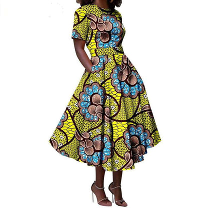 African Print Dresses Match Men Outfits Long Top and Pant Sets