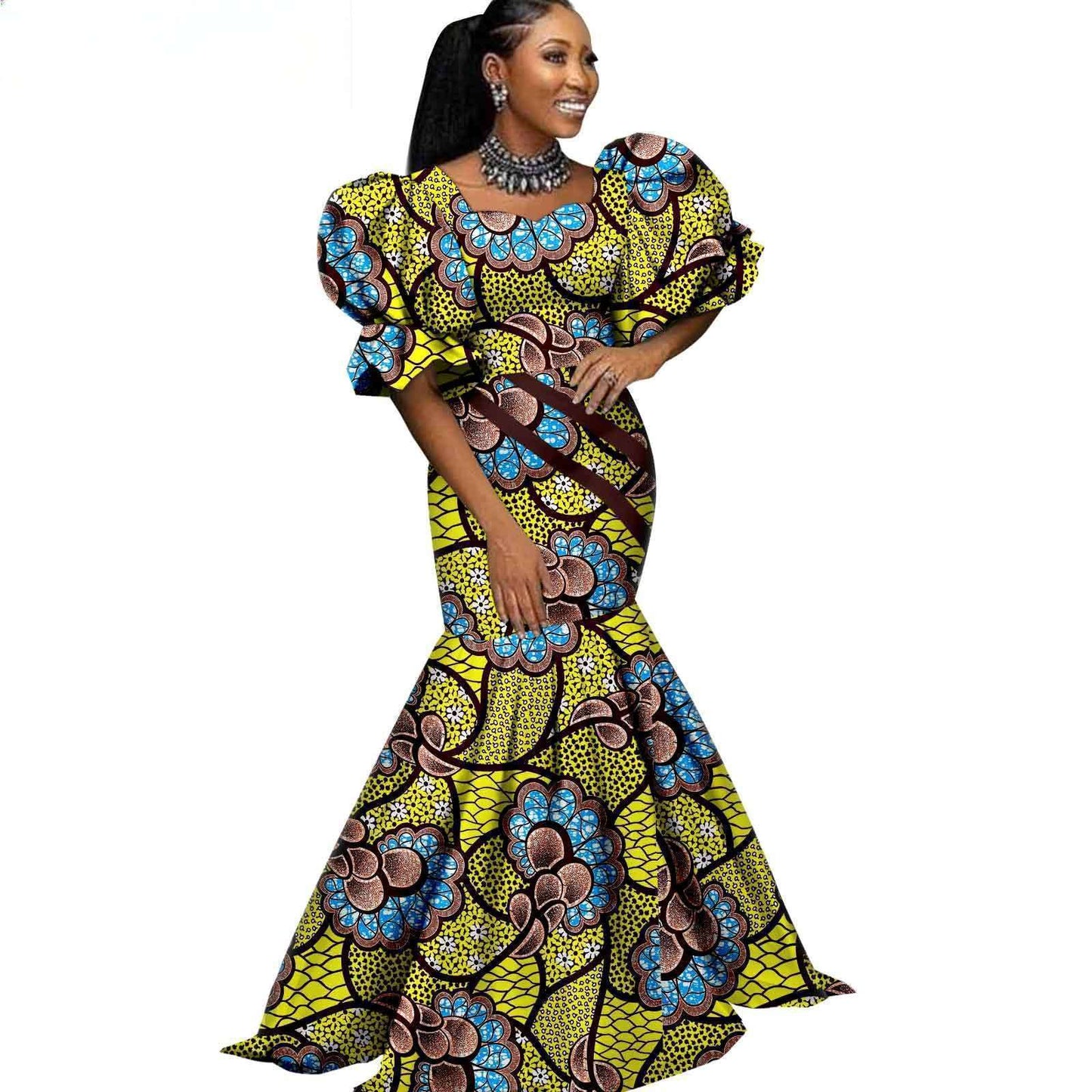 African Couple Clothes women Print Dresses Wedding Men Suits CC027-1