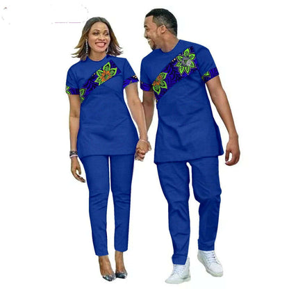 African Clothes for Couples Women Patchwork sets and Men sets CC033-1