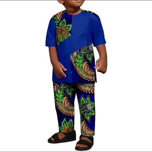 Summer Cotton Ankara Print Outfits for Boys | Top and Pant Sets