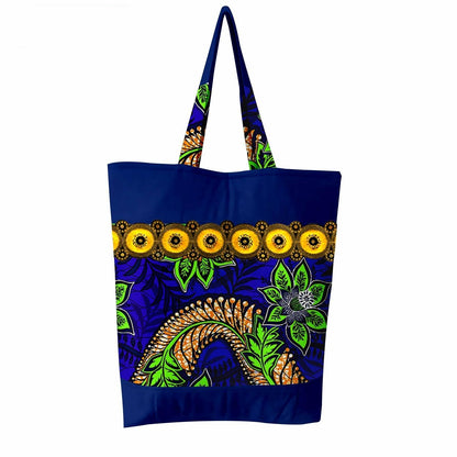 African Ankara Print Handbag Foldable Appliques Shoulder Bag