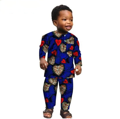 African Clothes Ankara Print Shirt and Pants 2 Pieces Sets