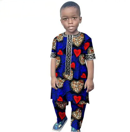 African Clothes Casual Cotton Ankara Print Top and Pant Sets