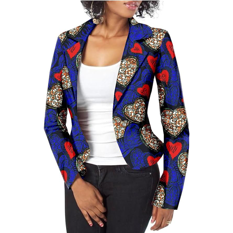 African Women Jacket Coat Wax print Top Ankara Clothing CJ002