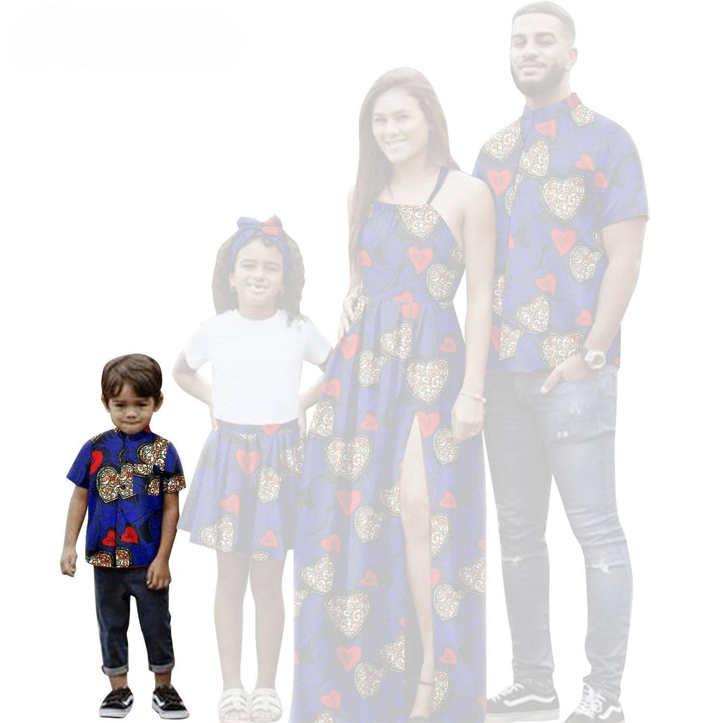 Family Clothes African Print Dresses Summer Outfits Men Shirt FM008-1