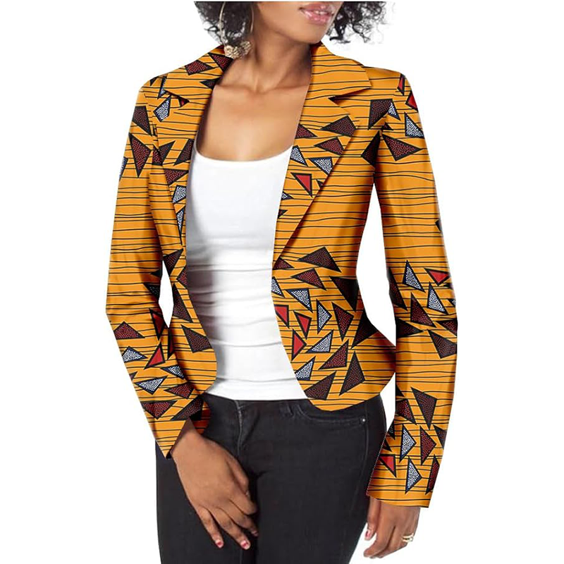 African Women Jacket Coat Wax print Top Ankara Clothing CJ002