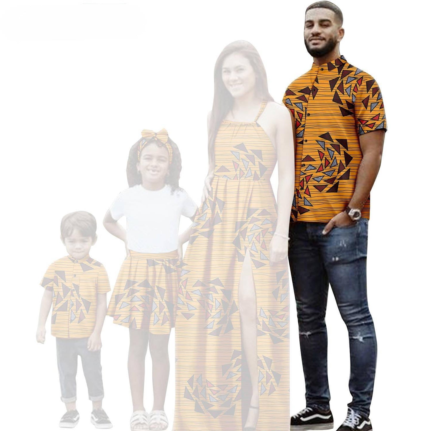 Family Clothes African Print Dresses Summer Outfits Men Shirt FM008-1