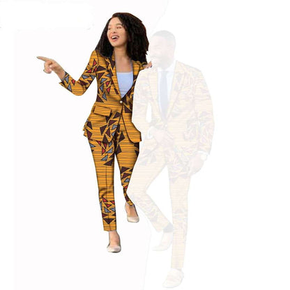 Couples clothes Ankara Women Men Outfits Print Jackets and Pants Sets