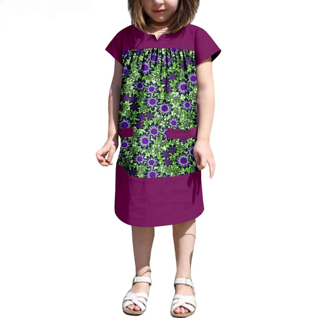 Dresses for Girls Long Shirt Summer Casual Outfits KID053