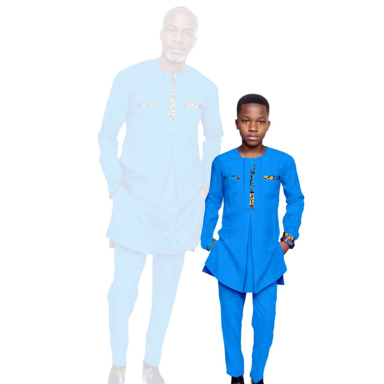 Father and Son Outfits Top Shirt and Pant Sets Outerwear FM017-1