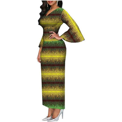 Women African Dresses Print High Waist Bodycon Party Wedding