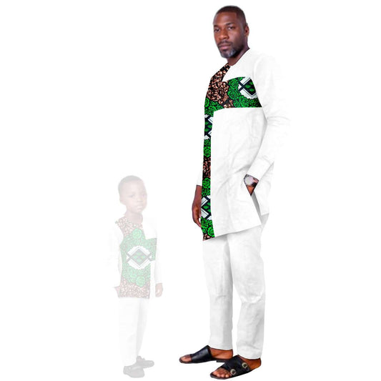 African Clothes for Family Outfits Father and Son Sets