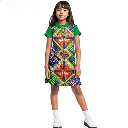 African Clothes Cotton Print Knee-length Dresses Ankara Outerwear