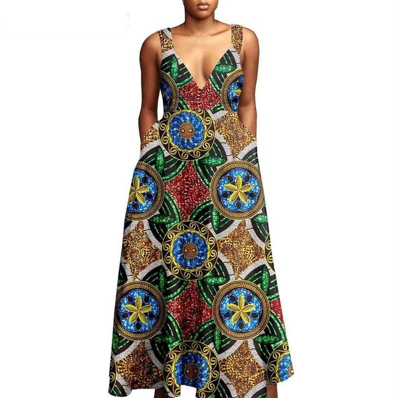 African Print Dresses for Women Match Men Sets CC071