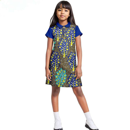 African Clothes Cotton Print Knee-length Dresses Ankara Outerwear