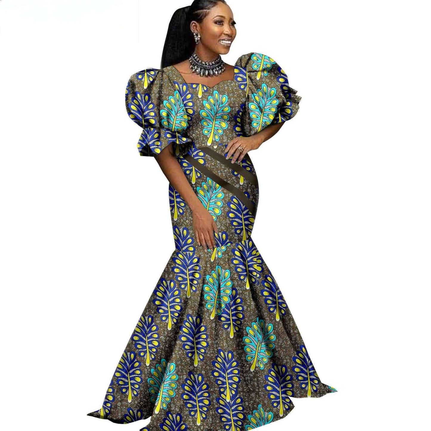 African Couple Clothes women Print Dresses Wedding Men Suits CC027-1