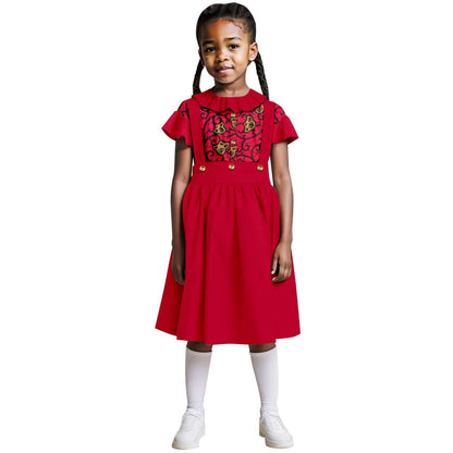 Cotton Ruffle Sleeve Top and Skirt Sets Girl Outfits Outerwear