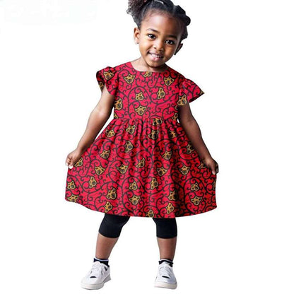 African Clothes Customized Ankara Print Dresses KID059