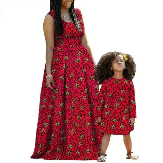 African Family clothes Mother Dresses and Daughter Clothes FM010-1