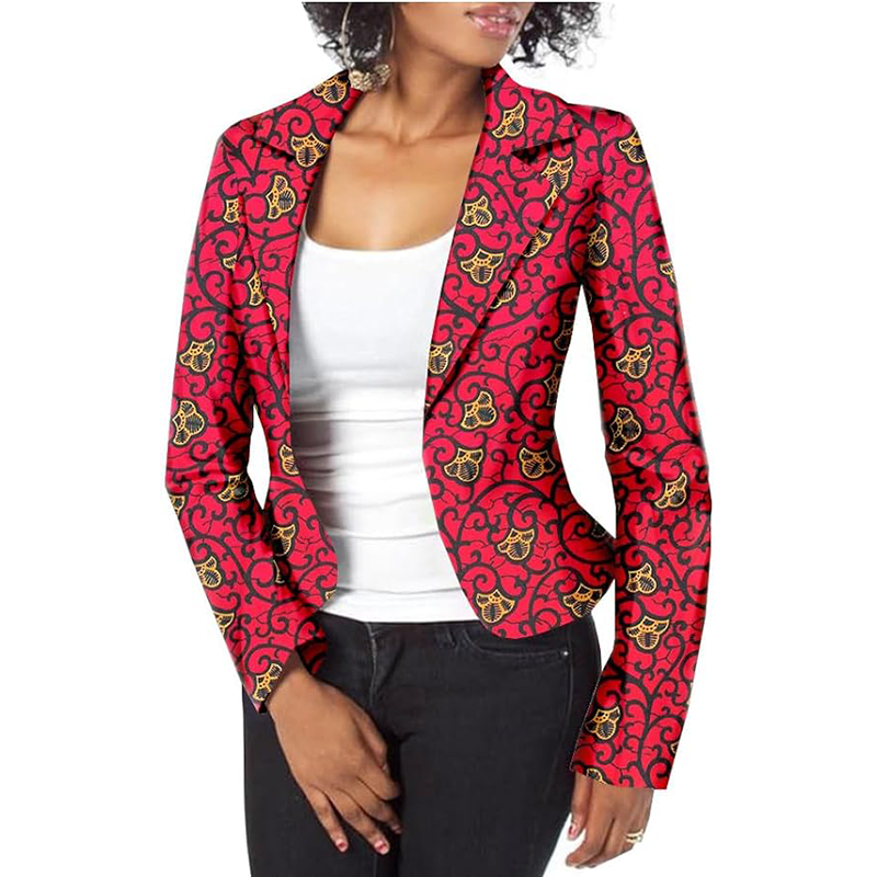 African Women Jacket Coat Wax print Top Ankara Clothing CJ002