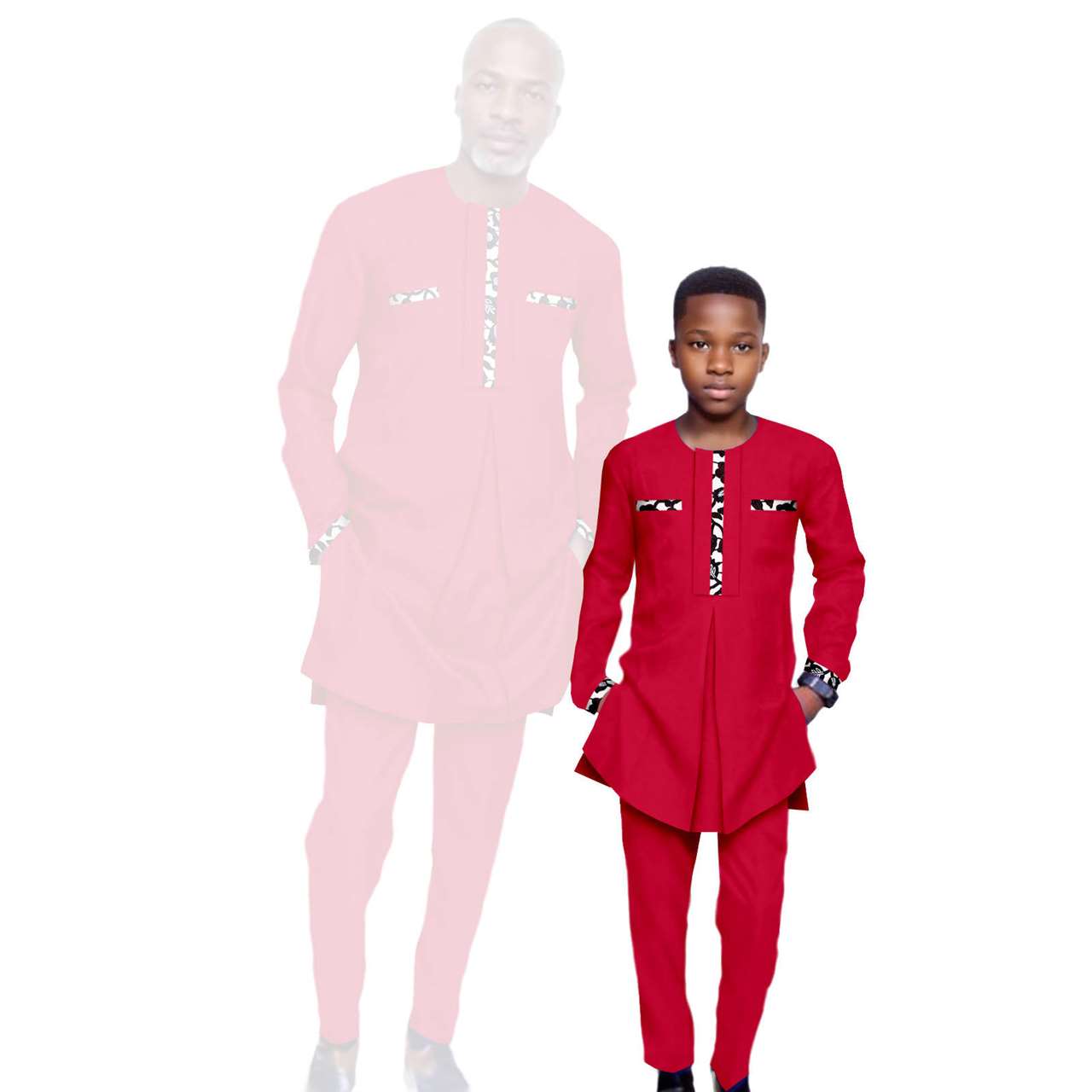 Father and Son Outfits Top Shirt and Pant Sets Outerwear FM017-2