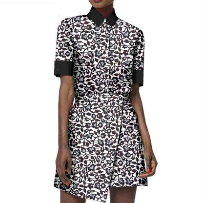 African Clothes Women Print Skirts Sets Men Suits CC082