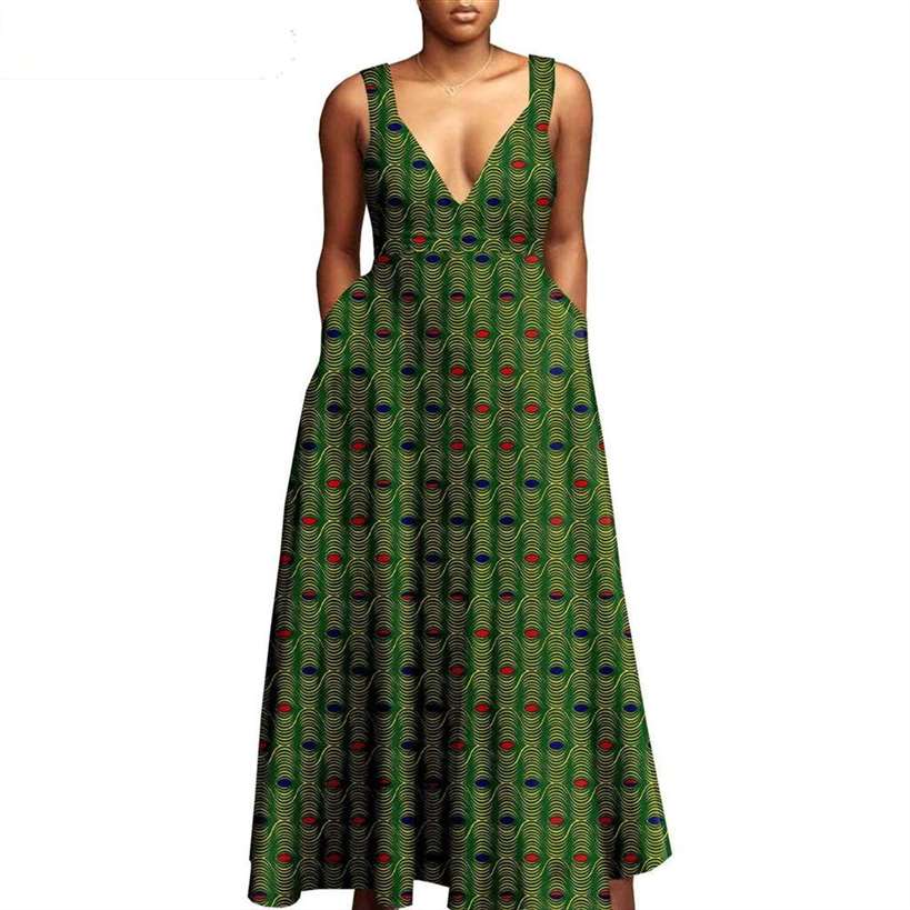 African Print Dresses for Women Match Men Sets CC071