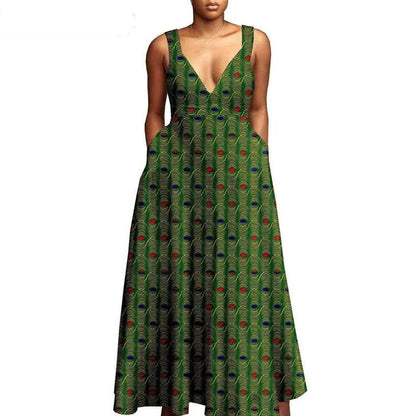 African Print Dresses for Women Match Men Sets CC071