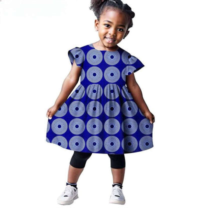 African Clothes Customized Ankara Print Dresses KID059